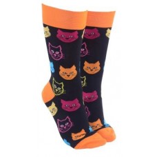 Cat Face Socks - Orange
